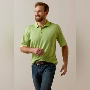 Men's Ariat Tek Polo, Size Medium, Color: Herbal Garden